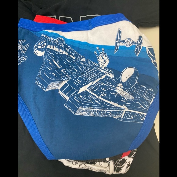 Disney Star Wars 4pc Boys Underwear Set. 1 T-Shirt 3 Briefs 100% Cot NWT - Picture 9 of 11